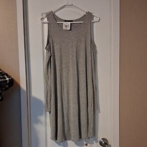Gray Long Sleeve Women's Dress